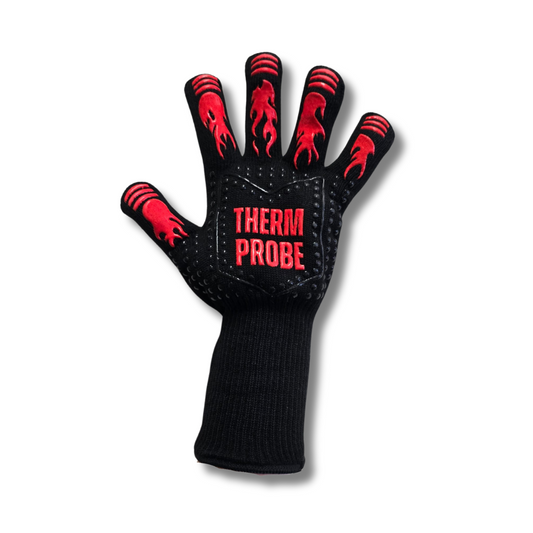 THERMPROBE BBQ Gloves 800C/1472C Heat & Flame Resistant Grilling Gloves Silicone Non-Slip